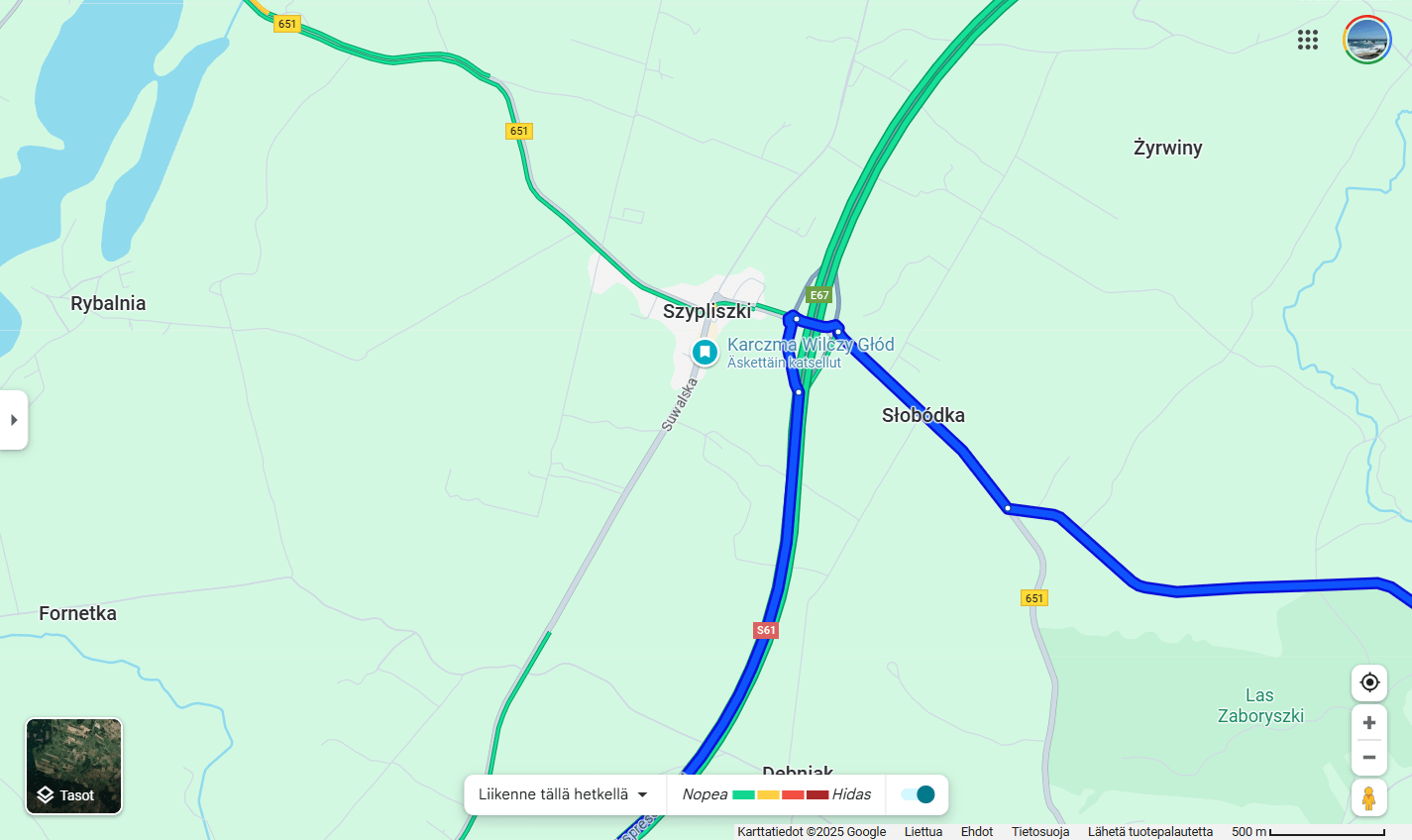 Autolla Euroopassa - Via Baltica - Suwalki